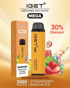 Disposable CBD/THC vape pen with tropical flavor, lab-tested and legal in Los Angeles