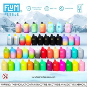 Flum Pebble 6000 Disposable Vape Kit - 6,000 Puffs in Top 2025 Flavors (Lush Ice, Blue Razz, Mango Peach)