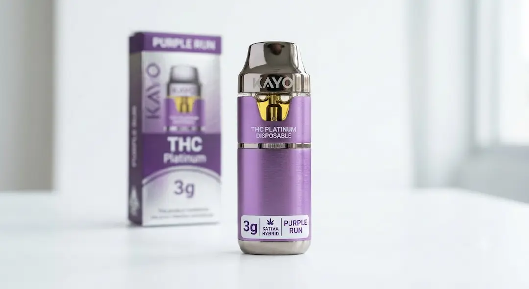 KAYO THC Platinum Disposable Purple Run 3 gram sativa hybrid vape pen